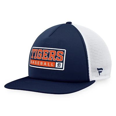 Casquette Snapback en mousse Majestic Navy/White Detroit Tigers pour homme