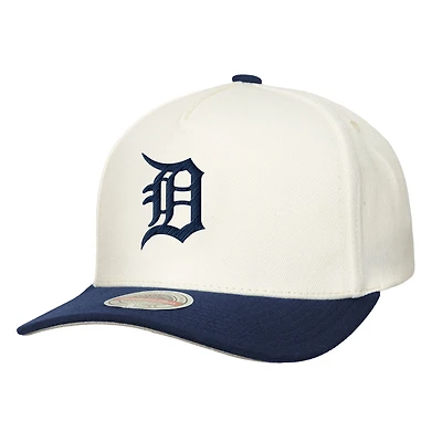 Casquette Mitchell & Ness crème Detroit Tigers pour homme avec snapback extensible
