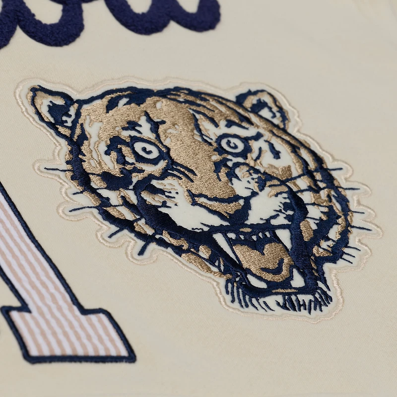 Sweat à capuche en polaire Mitchell & Ness crème Detroit Tigers Yacht Rock pour homme