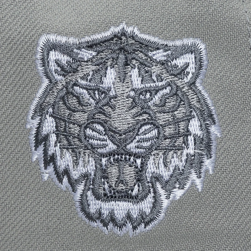 Men's Mitchell & Ness  Gray Detroit Tigers Thunderstorm Head Coach Pro-Crown Adjustable Hat