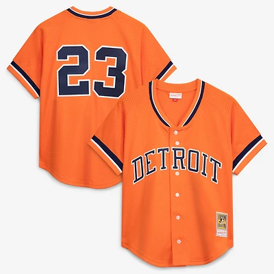 Mitchell & Ness pour homme Kirk Gibson Orange Detroit Tigers Fashion Cooperstown Collection Maillot d'entraînement au bâton en maille