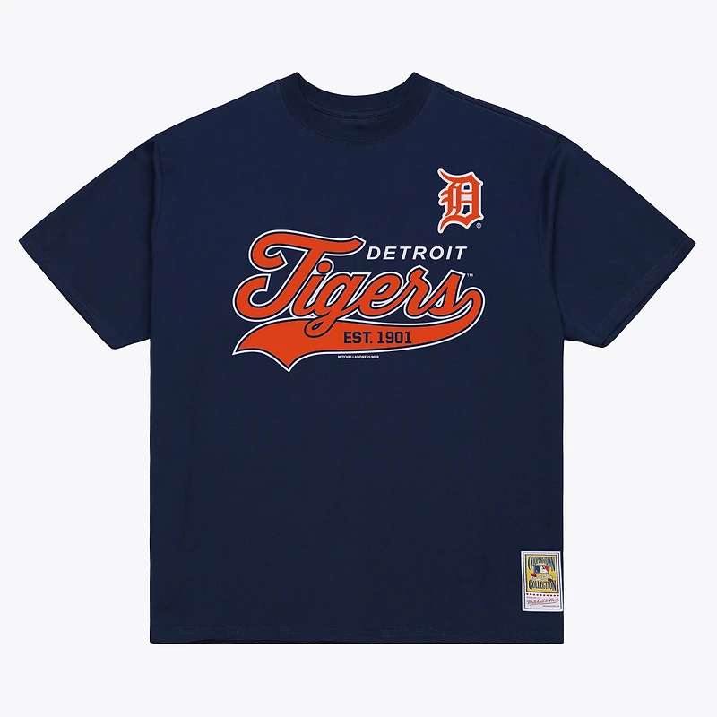 T-shirt Mitchell & Ness bleu marine Detroit Tigers pour homme
