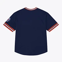 T-shirt Mitchell & Ness bleu marine Detroit Tigers Wild Pitch Ringer pour homme