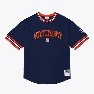 Men's Mitchell & Ness  Navy Detroit Tigers Wild Pitch Ringer T-Shirt