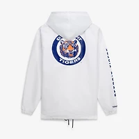 Veste à capuche Mitchell & Ness blanche Detroit Tigers pour homme, grandes tailles, boutons-pression.
