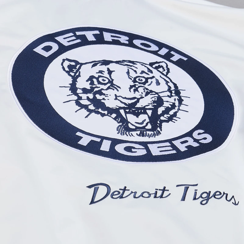 Men's Mitchell & Ness White Detroit Tigers Cooperstown Collection Arctic Lightweight Satin Full-Snap Jacket