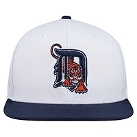 Casquette snapback basique Mitchell & Ness blanche Detroit Tigers Cooperstown Collection pour homme