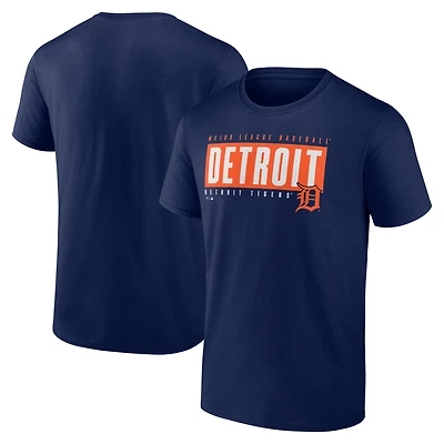 Men's  Navy Detroit Tigers Blocked Out T-Shirt
