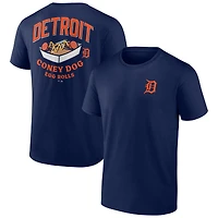 Men's  Navy Detroit Tigers Coney Dog Egg Rolls T-Shirt