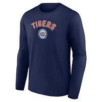 Men's Navy Detroit Tigers Cooperstown Collection Winning Streak Custom Long Sleeve T-Shirt