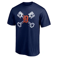 Men's  Navy Detroit Tigers Crossed Pistons T-Shirt