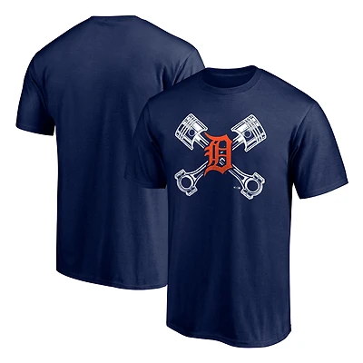 Men's  Navy Detroit Tigers Crossed Pistons T-Shirt