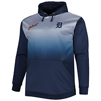 Men's Navy Detroit Tigers Fade Sublimated Fleece Pullover Hoodie