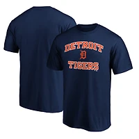 T-shirt bleu marine pour homme avec inscription « Cœur et âme » des Detroit Tigers
