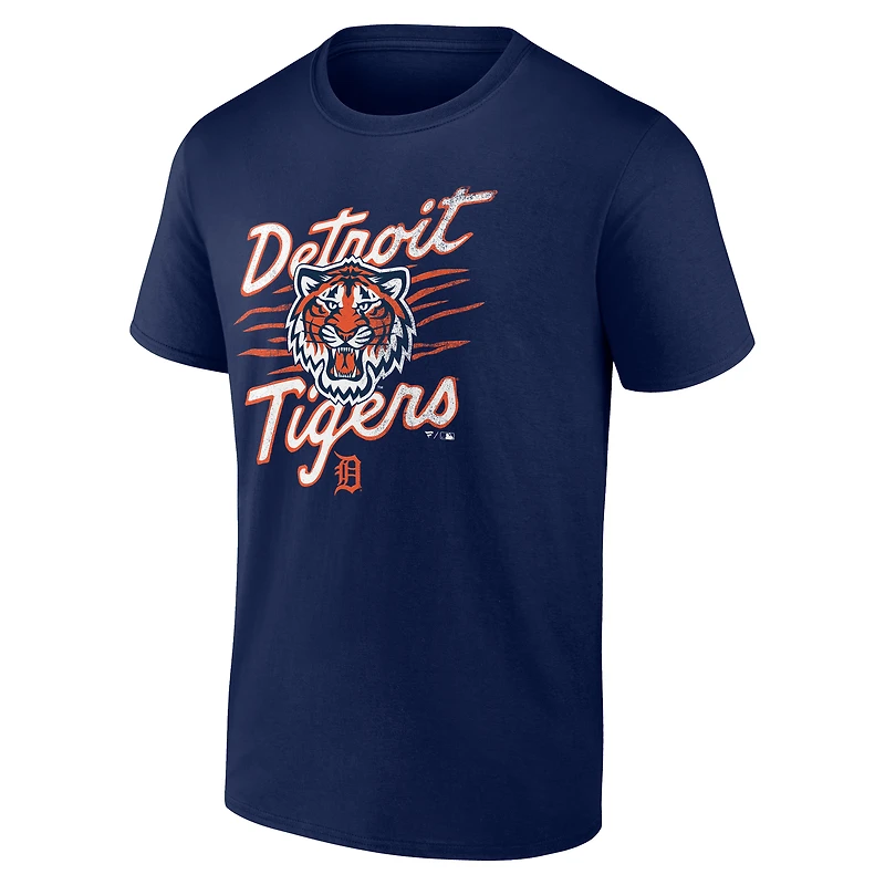Men's Navy Detroit Tigers Illustration T-Shirt