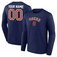 T-shirt à manches longues bleu marine personnalisé Detroit Tigers Winning Streak pour homme