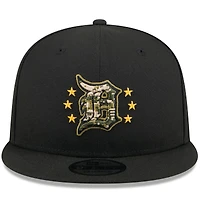 Casquette Snapback 9FIFTY pour la Journée des Forces armées 2024 des Detroit Tigers New Era noire pour homme