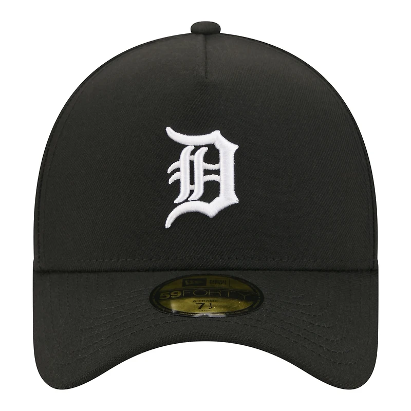 Men's New Era  Black Detroit Tigers A-Frame 59FORTY Fitted Hat