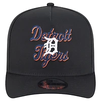 Casquette snapback 9FIFTY A-Frame noire à point de chaînette des Detroit Tigers de New Era pour homme