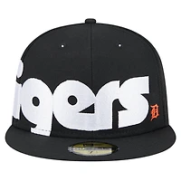 Casquette ajustée 59FIFTY sous-visière à carreaux noire des Detroit Tigers pour hommes New Era