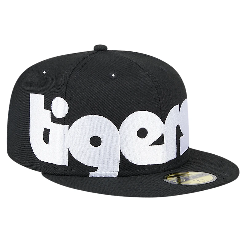 Casquette ajustée 59FIFTY sous-visière à carreaux noire des Detroit Tigers pour hommes New Era