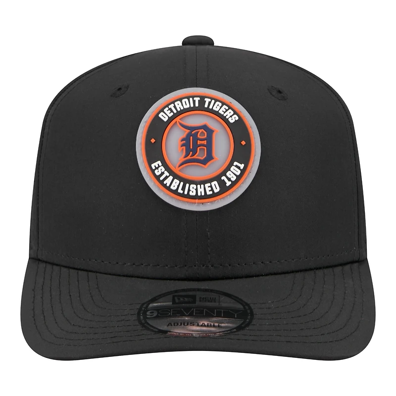 Men's New Era  Black Detroit Tigers Circle 9SEVENTY Adjustable Hat