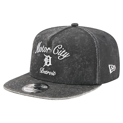 Men's New Era Black Detroit Tigers City Slogan A-Frame 9FIFTY Snapback Hat