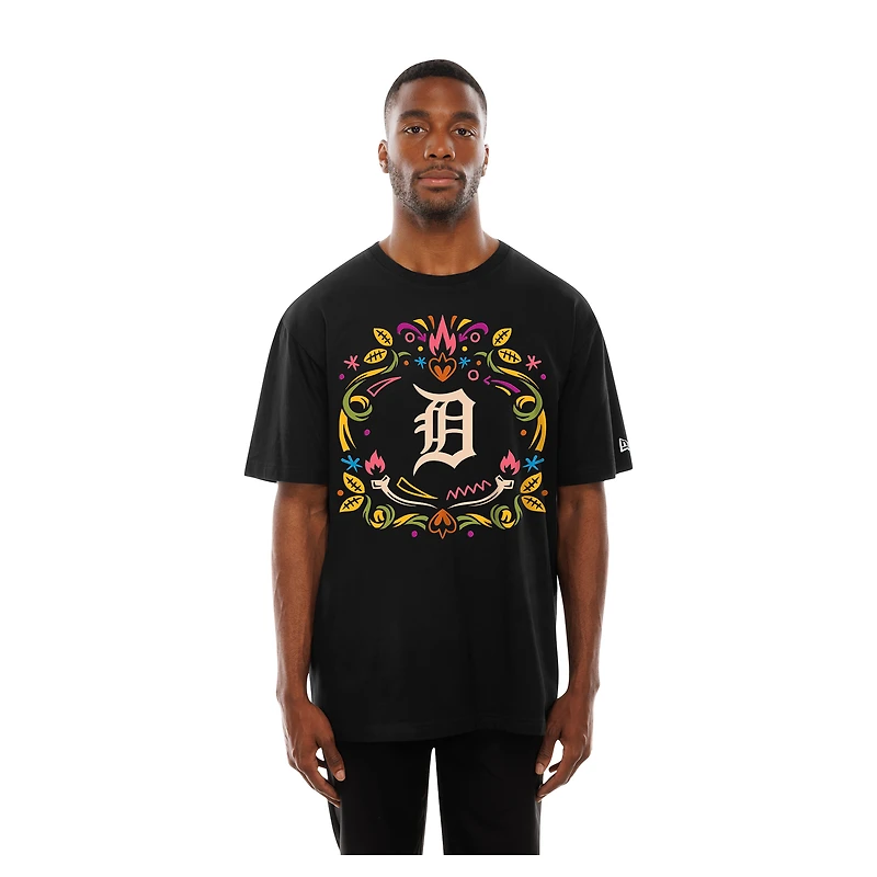 Men's New Era Black Detroit Tigers Día de los Muertos T-Shirt
