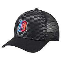 Men's New Era Black Detroit Tigers Gradient 9FORTY A-Frame M-Crown Trucker Adjustable Hat