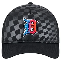 Casquette ajustable Detroit Tigers 9FORTY A-Frame M-Crown Trucker noire New Era pour homme