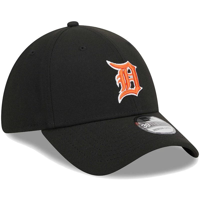 Casquette Flex 39THIRTY noire avec logo Detroit Tigers New Era pour homme