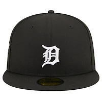 Casquette ajustée 59FIFTY noire avec logo des Detroit Tigers New Era pour hommes