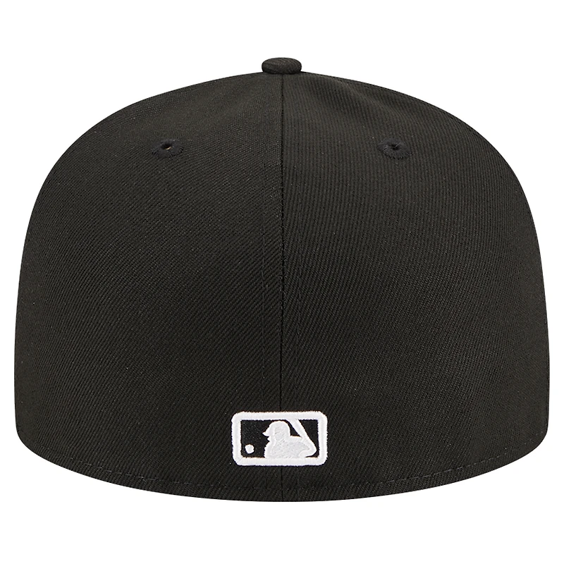 Casquette ajustée 59FIFTY noire avec logo des Detroit Tigers New Era pour hommes