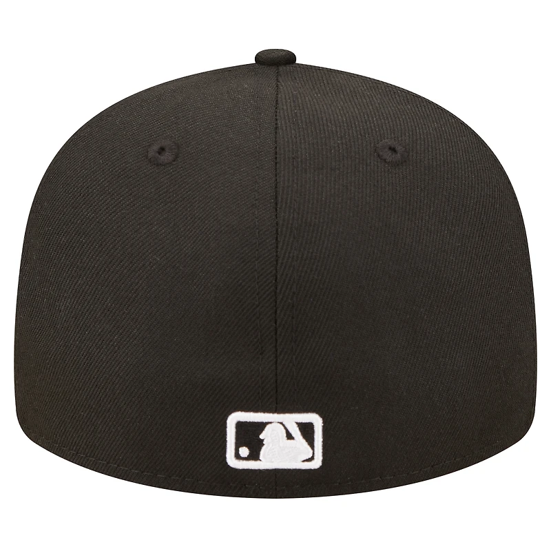 Casquette ajustée 59FIFTY à profil bas des Detroit Tigers New Era pour hommes, noire