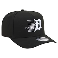 Men's New Era  Black Detroit Tigers Motion A-Frame 9FIFTY Snapback Hat