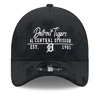 Casquette ajustable New Era 9FORTY Detroit Tigers noire à logo Script Text pour homme