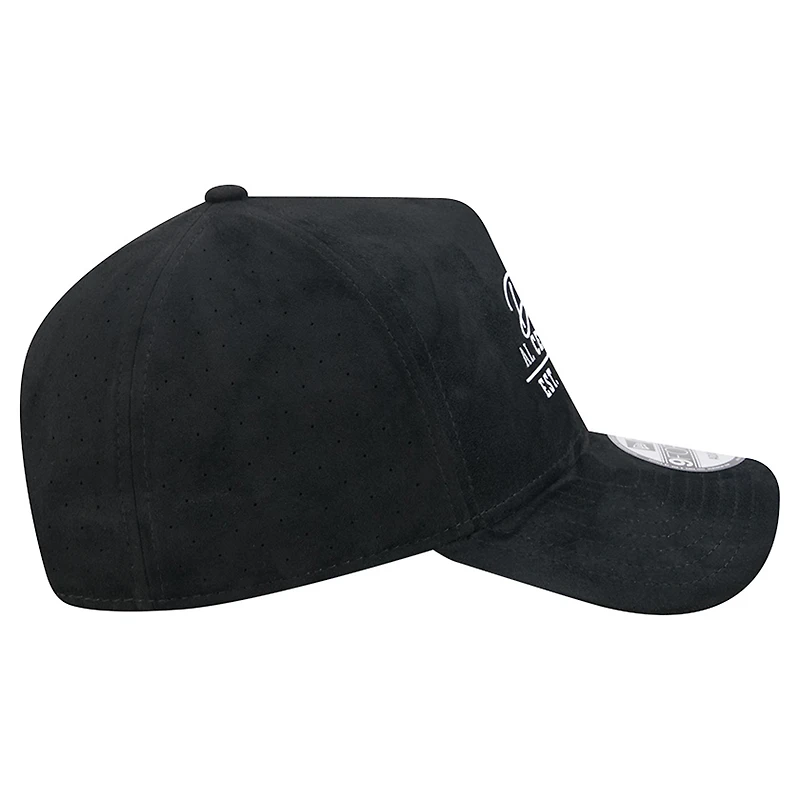 Men's New Era  Black Detroit Tigers Script Text 9FORTY A-Frame Adjustable Hat