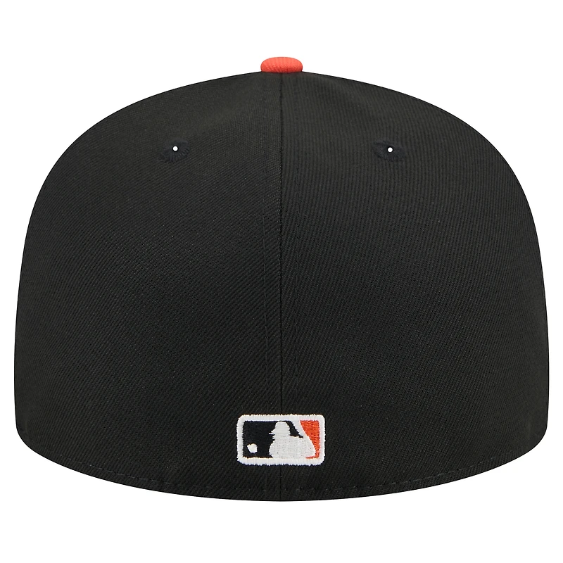 Casquette ajustée 59FIFTY Detroit Tigers Shadow Stitch noire New Era pour homme