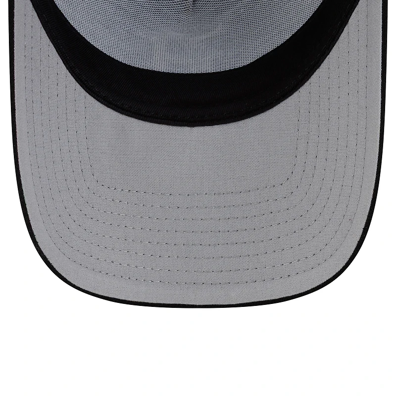 Men's New Era Black Detroit Tigers Side Script 9FORTY A-Frame Trucker Adjustable Hat