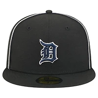 Casquette ajustée Soutache 59FIFTY noire des Detroit Tigers de New Era pour homme