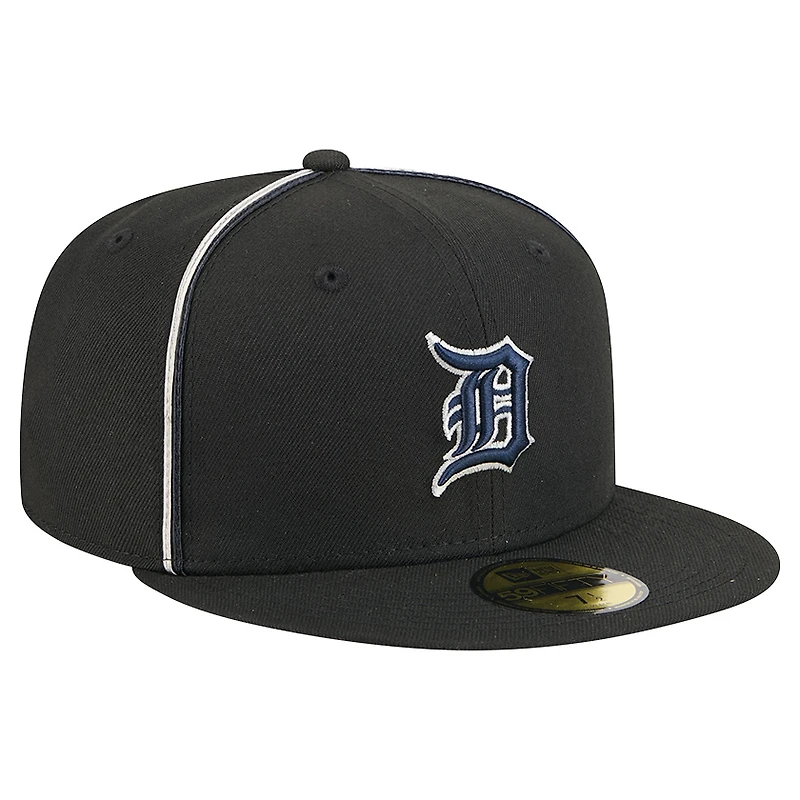 Casquette ajustée Soutache 59FIFTY noire des Detroit Tigers de New Era pour homme