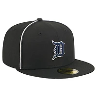 Casquette ajustée Soutache 59FIFTY noire des Detroit Tigers de New Era pour homme