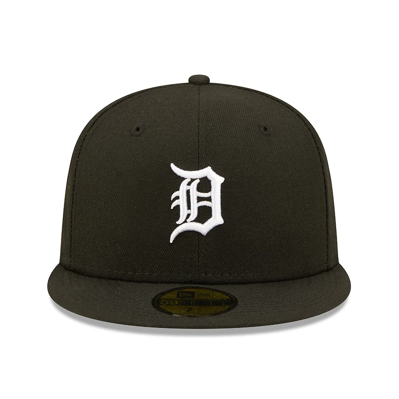 Men's New Era Black Detroit Tigers Team Logo 59FIFTY Fitted Hat