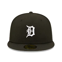 Men's New Era Black Detroit Tigers Team Logo 59FIFTY Fitted Hat