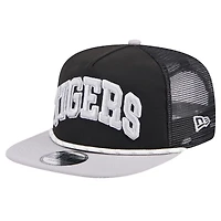 Men's New Era Black Detroit Tigers Throwback Meshback Golfer Hat