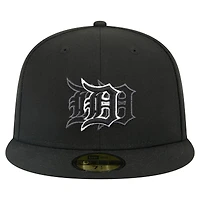 Casquette ajustée New Era noire Detroit Tigers Tri-Hit 59FIFTY pour homme