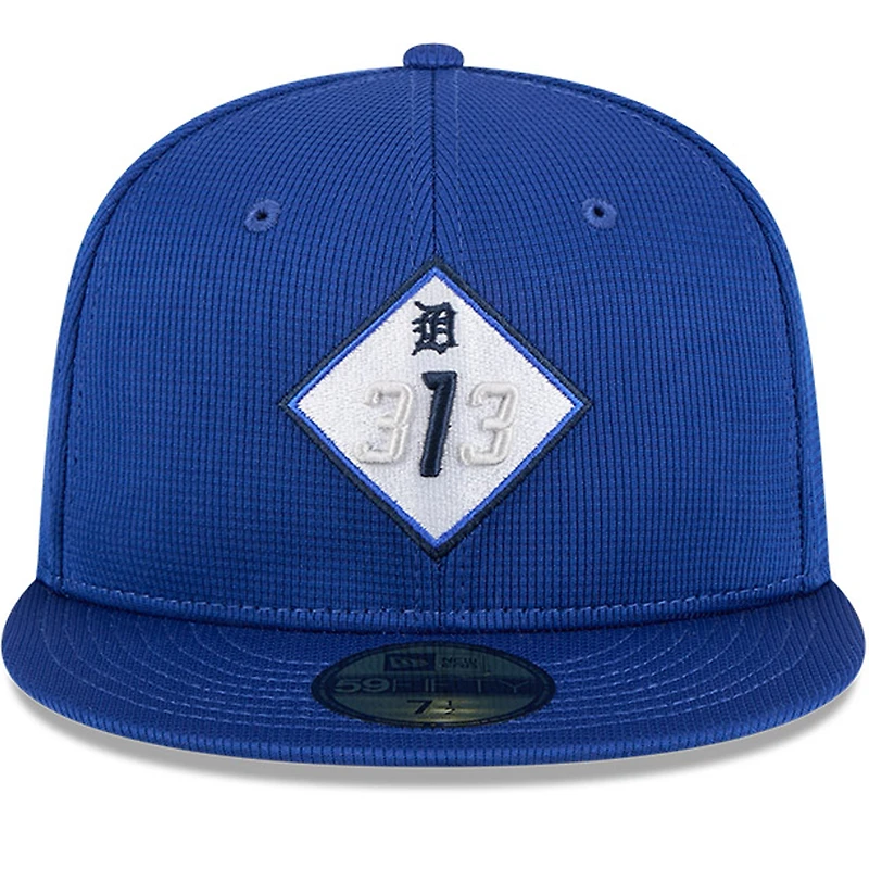 Casquette d'entraînement au bâton 59FIFTY City Connect bleue New Era pour homme des Detroit Tigers