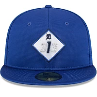 Casquette d'entraînement au bâton 59FIFTY City Connect bleue New Era pour homme des Detroit Tigers