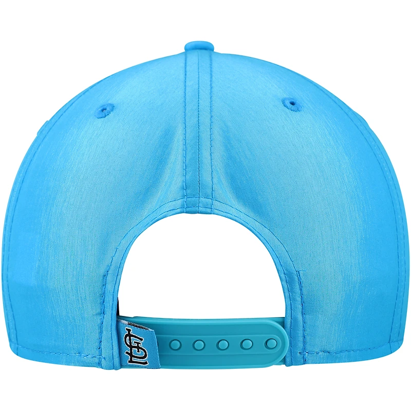 Casquette Snapback de golfeur néon des Detroit Tigers New Era bleue pour hommes