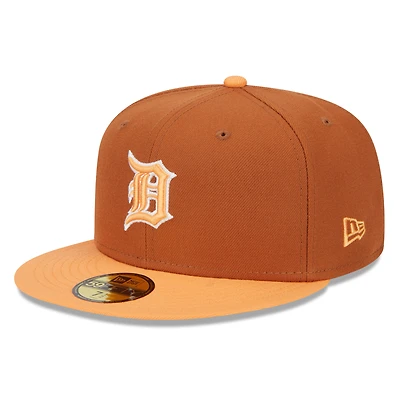 Men's New Era Brown/Orange Detroit Tigers Spring Color Basic Two-Tone 59FIFTY Fitted Hat